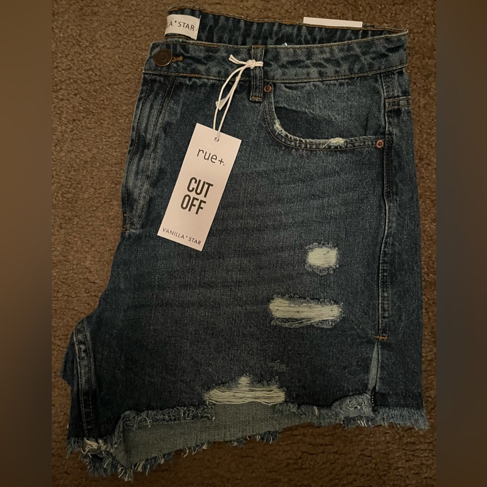 Rue21 Blue Distressed Denim Shorts NWT